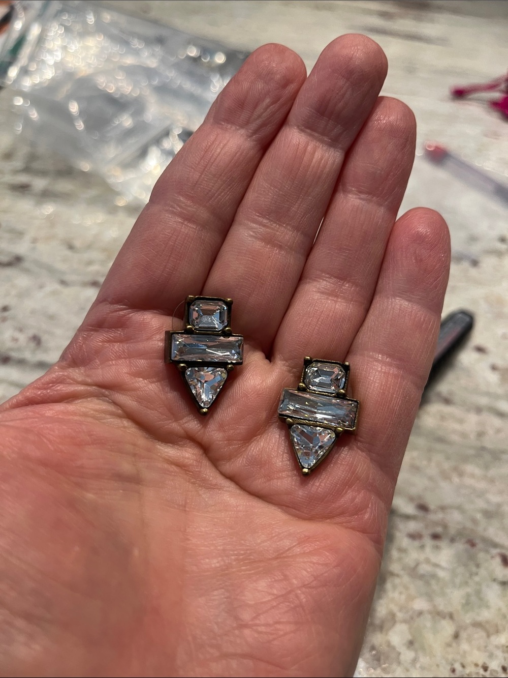 Silpada crystal clear earrings
